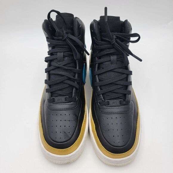 Nike Air Force 1 High Jester XX Women’s Sz 9 Black Blue Gold AR0625-001 Sneakers - Picture 8 of 13